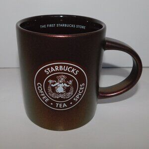 2023 The First Starbucks Pike Place Original Logo Ceramic Brown Bronze Mug 12 oz
